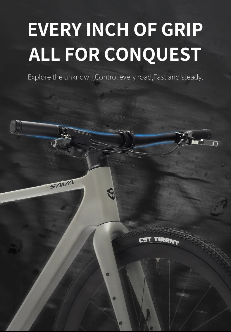 SAVA SF6 Carbon Fiber Gravel Road Bike All Terrain Suitable Off-Road Flat Handlebar Road Bicycle Oil Disc Bicycle Race Bike