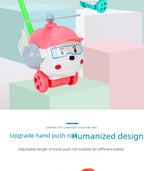 Children's Baby Walker Hand Push Airplane Toy Boys Girls Learning To Walk Infant Step Stool Stall Toy Baby Carrier