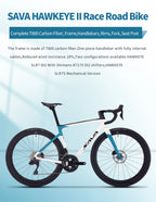 SAVA HAWKEYE Carbon Road Bike with SHIMAN0 105 7120 Kit T800 Carbon Road Bike Race Bike Aluminum Wheels