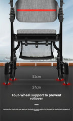 Wheelchair walker special assisted walking for the elderly, rehabilitation walking car, elderly people can push or sit