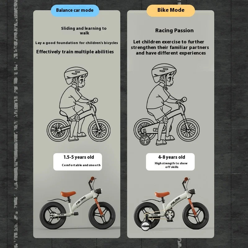 Children's Bicycle Balance Car Two-in-One2-8Baby Boys and Girls Scooter