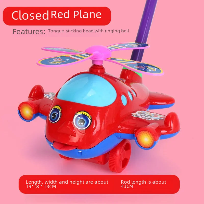 Children's Baby Walker Hand Push Airplane Toy Boys Girls Learning To Walk Infant Step Stool Stall Toy Baby Carrier