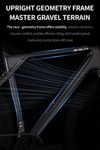 SAVA SF6 Carbon Fiber Gravel Road Bike All Terrain Suitable Off-Road Flat Handlebar Road Bicycle Oil Disc Bicycle Race Bike