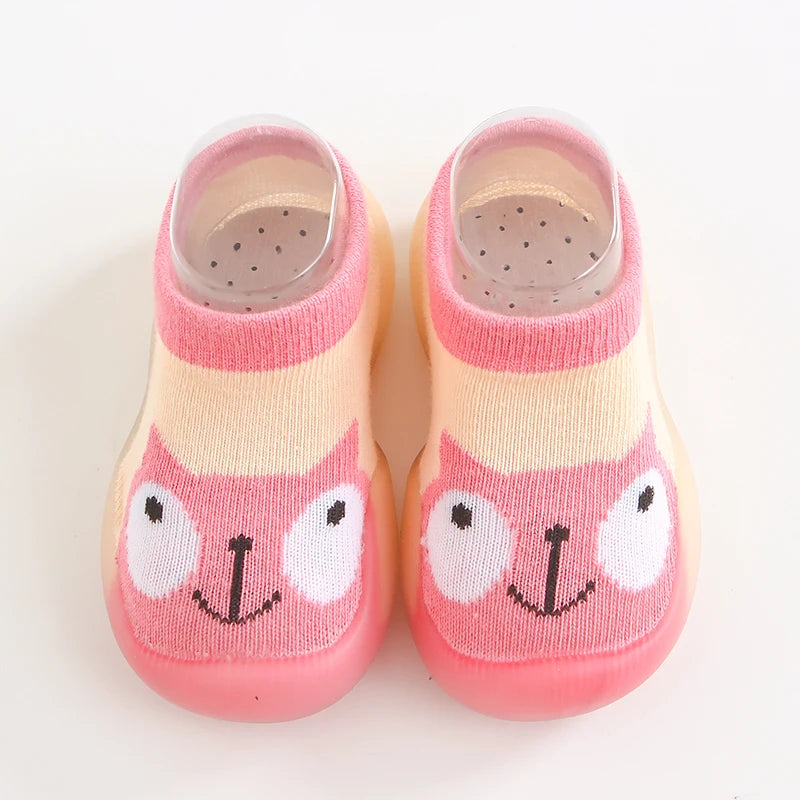 1 Pair Baby Shoes Spring Autumn Cotton Anti-Slip First Shoes Baby Toddler Shoes Cartoon First Walker Kids Soft Rubber Sole Shoe