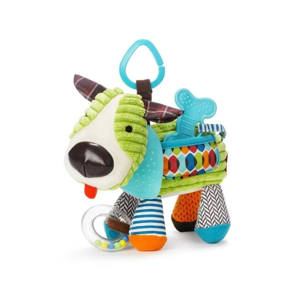 2-in-1 Fun Baby Activity and Teething Toy with Multi-Sensory Rattle and Textures,