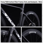 SAVA A7L Low-Priced Carbon Fiber Road Bike with SENSAH 7120 Kit 24 Speed Lightweight 8.9kg Road Bike Race Bike