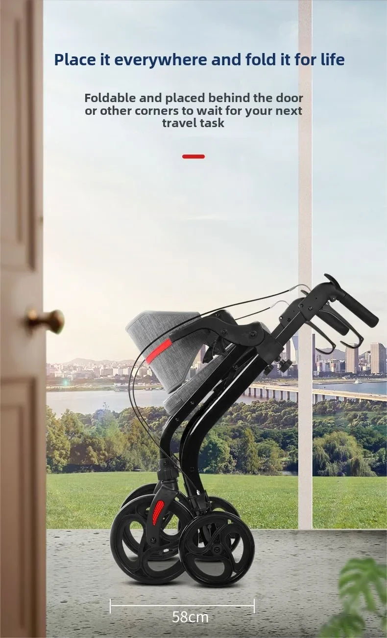 Wheelchair walker special assisted walking for the elderly, rehabilitation walking car, elderly people can push or sit