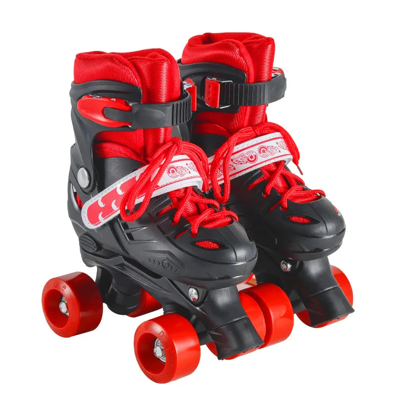 Children's New Flashing Double Row Four-Wheel Shoes Boys and Girls Ice Skates Children's Roller Shoes