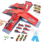 DIY Finger Skatepark 6-in-1 Set Professional Tech Practice Deck Platform Stunt Finger Skateboard Assemble Ramp Park Kits Toys
