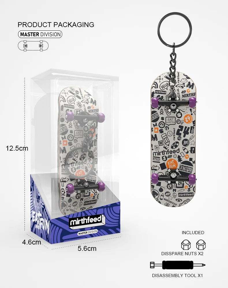 Wooden Professional Finger Skateboards DIY Toys Skate Park Tech Parts Deck Stunt Metal Bracket Bearing Wheel Tabletop Toys Gifts