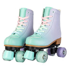 size 32 -41 Leather Double Row Roller Skates Inline Skate Shoes 4 Wheels Sneakers Women Men Adults Outdoor Sports Ice Skating