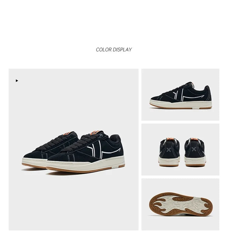 Xtep Jiao Ban Skateboarding Shoes For Men 2024 Autumn Street Style Skate Shoes Durability  Comfortable Sneakers 876319310022