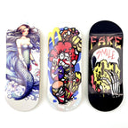 36mm Fingerboard Deck with Real Wear Graphic Finger Skateboard Wooden Board