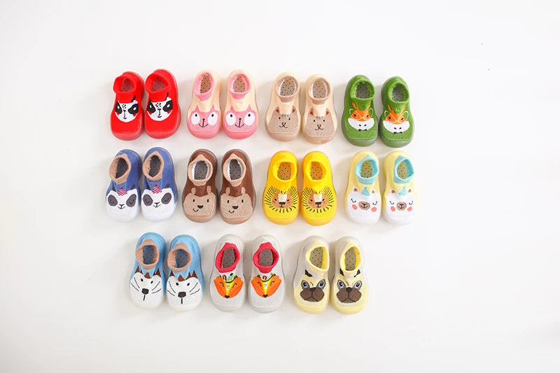 1 Pair Baby Shoes Spring Autumn Cotton Anti-Slip First Shoes Baby Toddler Shoes Cartoon First Walker Kids Soft Rubber Sole Shoe