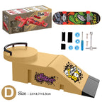 Children's finger sports toys skateboard Finger skateboard props table Creative novelty mini fingertip arc slide toys