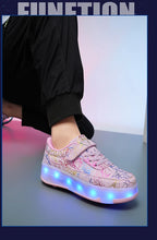 4 Wheel Dual-Use Roller Skates With Detachable Wheels,Sneakers, Boys And Girls Shoes With Wheels,Speed Skate