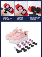 Detachable Wheel Roller Skate Shoes Children's Speed Roller Skates Boys' Sports Racing Sneaker with 2 Wheels Ice Skating Shoes