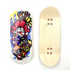 36mm Fingerboard Deck with Real Wear Graphic Finger Skateboard Wooden Board