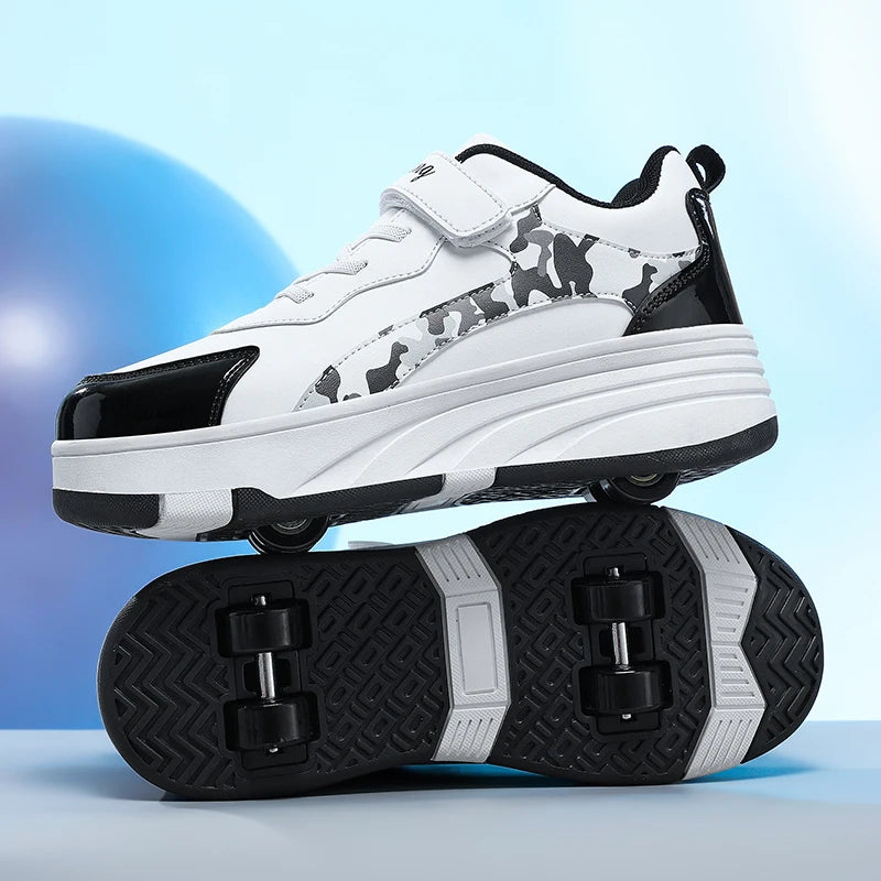 Roller Skate Shoes Kids Snickers With Wheels Children Rollerskates Fashion Outdoor Sports Shoes Girls Boys Gifts For Kids