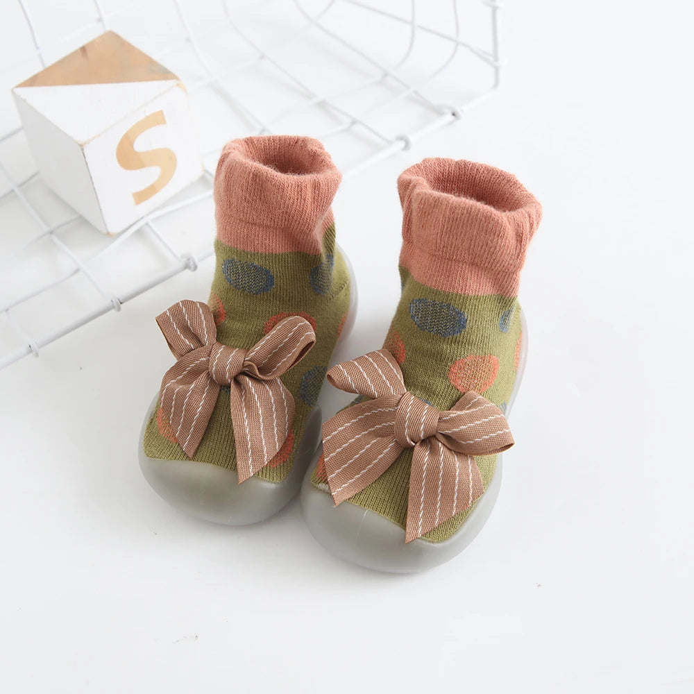 1 Pair Baby Shoes Spring Autumn Cotton Anti-Slip First Shoes Baby Toddler Shoes Cartoon First Walker Kids Soft Rubber Sole Shoe