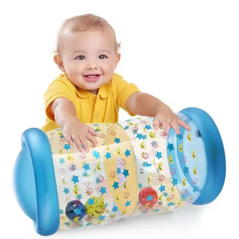 Baby Crawling Roller Inflatable Toy With Bell Learning To Walk Walker Activity Early Education Toy