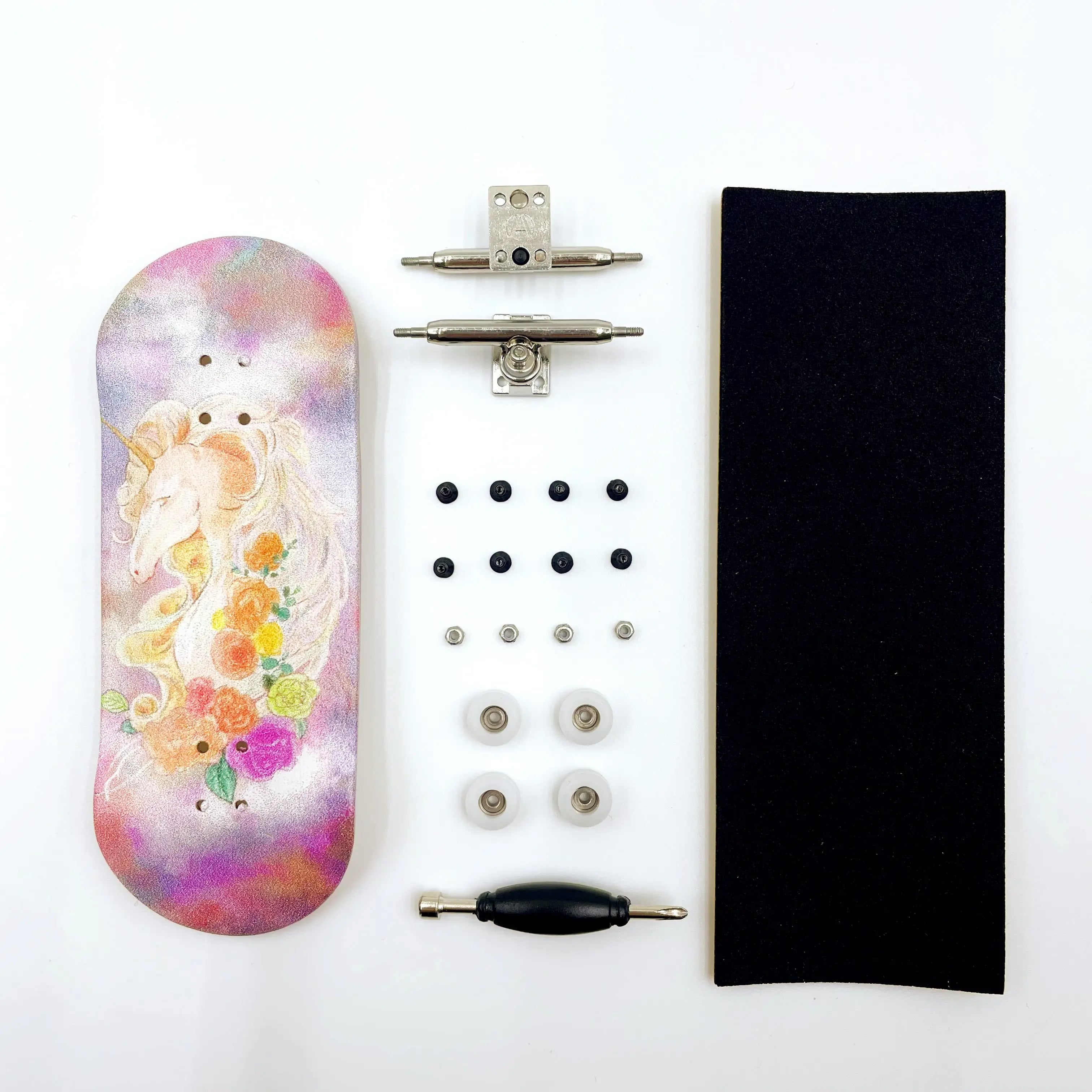 34mm Fingerboard Set Professional Wooden Deck Single Axle Truck CNC Wheels Complete Mini Finger Skateboard