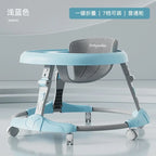 Baby Walker 7-speed Adjustable Music Multi-function Anti-O-leg Anti-rollover Folding Baby Walker for 6-18 Months