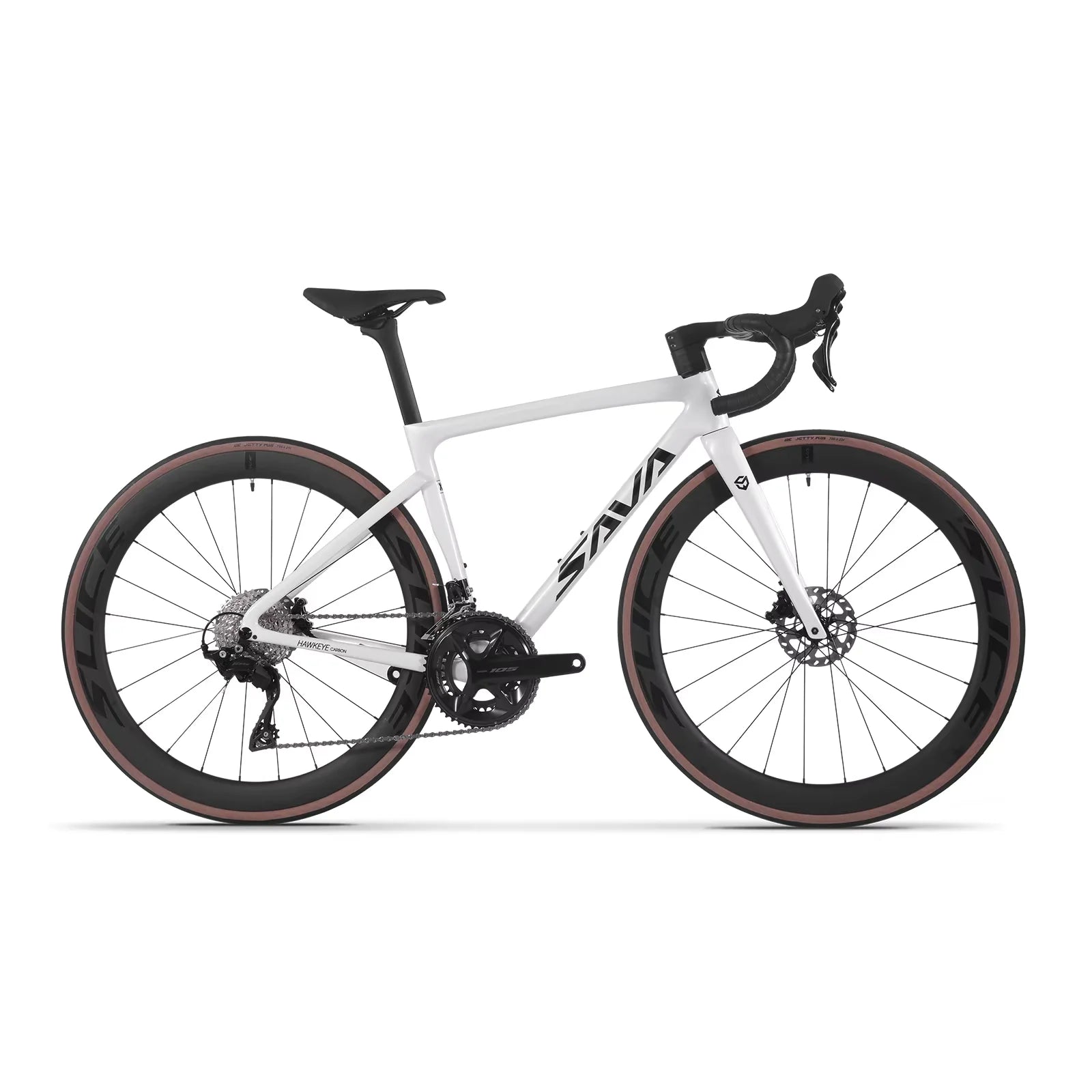 SAVA F20 Carbon Fiber Road Bike, Equipped with 105 R7120 24-Speed Groupset and Hydraulic Disc Brakes Adult Race Bike