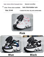 Women's High Top 4 Wheel Roller Shoes Fashionable Unisex Automatic Pop-up Sneakers With Wheels Dual-purpose Skating Casual Shoes