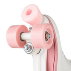 size 32-40 White Roller Skates for Women PU Leather Sneakers Flash Wheels Shoes for Beginners Teens for Woman Girls Boys Adult