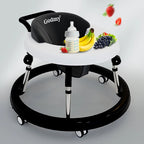 5-18M Baby Walker With Wheels Baby Toddler Foldable Multifunctional Anti-Rolling Anti-O-Leg Walker Height Adjustable Seat