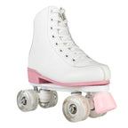 size 32-40 White Roller Skates for Women PU Leather Sneakers Flash Wheels Shoes for Beginners Teens for Woman Girls Boys Adult