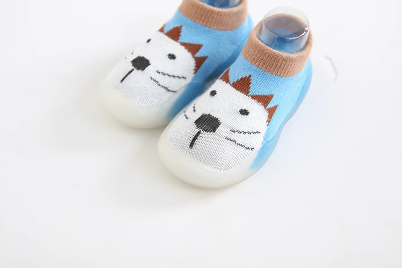 1 Pair Baby Shoes Spring Autumn Cotton Anti-Slip First Shoes Baby Toddler Shoes Cartoon First Walker Kids Soft Rubber Sole Shoe