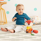 2-in-1 Fun Baby Activity and Teething Toy with Multi-Sensory Rattle and Textures,