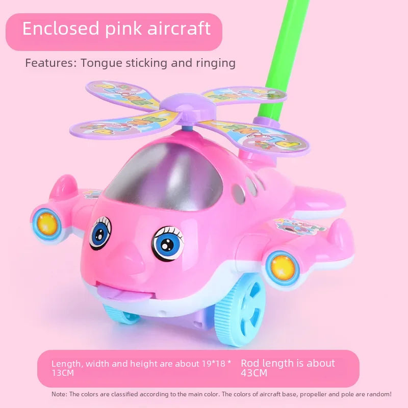 Children's Baby Walker Hand Push Airplane Toy Boys Girls Learning To Walk Infant Step Stool Stall Toy Baby Carrier