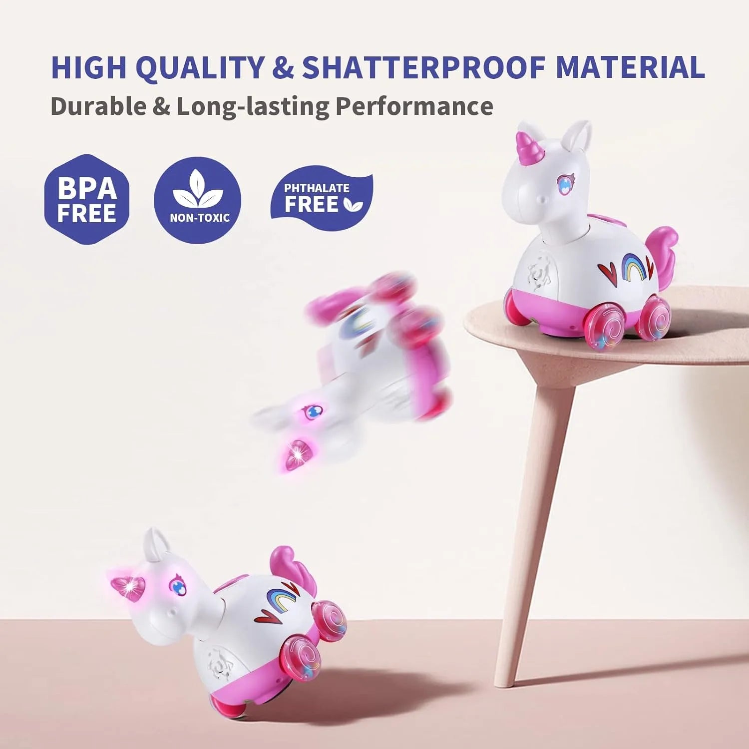 Unicorn Musical Light up Infant Toy for Baby Girls 3-18 Months Tummy Time Crawling Learning Activity  Perfect 1st Birthday Gift