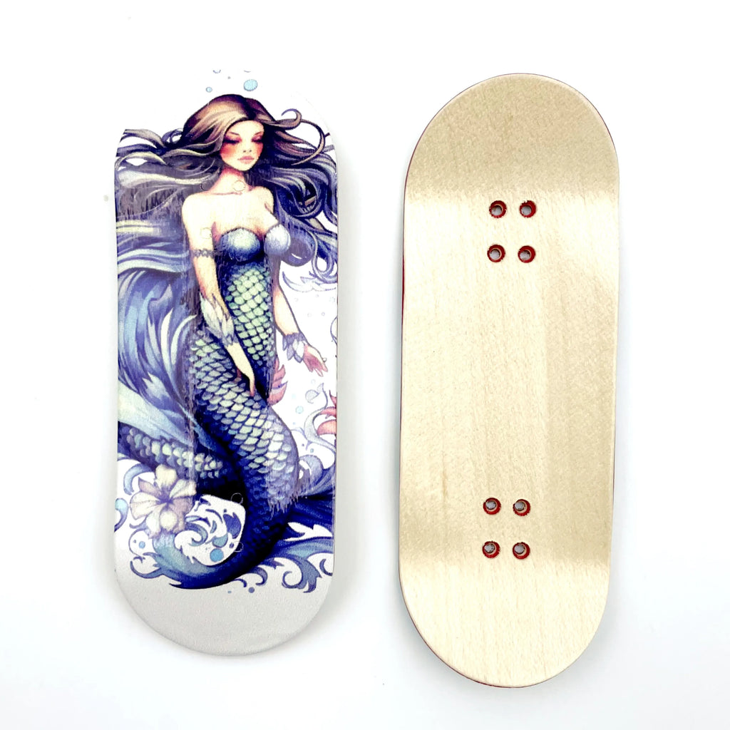 36mm Fingerboard Deck with Real Wear Graphic Finger Skateboard Wooden Board