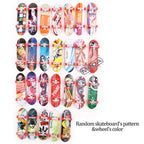 Plastic Fingerboard Toys with Scooter Roller Skating Shoes Tools Wooden Skateboard Platform Finger Skteboard Kits for Kids
