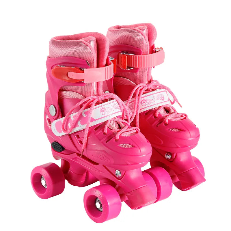 Children's New Flashing Double Row Four-Wheel Shoes Boys and Girls Ice Skates Children's Roller Shoes