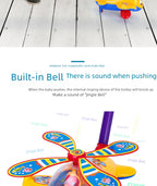 Children's Baby Walker Hand Push Airplane Toy Boys Girls Learning To Walk Infant Step Stool Stall Toy Baby Carrier
