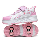 Roller Skate Shoes Kids Snickers With Wheels Children Rollerskates Fashion Outdoor Sports Shoes Girls Boys Gifts For Kids