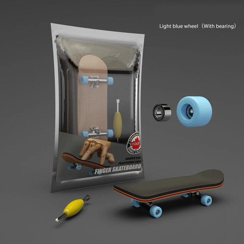 Puzzle Toy Finger Skateboard Maple Wood Fingerboard Hobbies Novelty Anti Stress Sensory Toys For Boy Mini Funny Cute Skate Gift