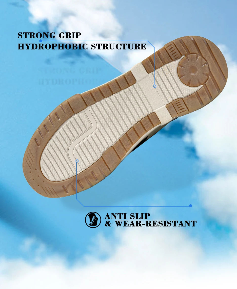 Baasploa Men Winter Sneakers Casual Skateboard Shoes for Men Comfort Plush Warm Cotton Shoes Non-Slip Outdoor Male Sneakers