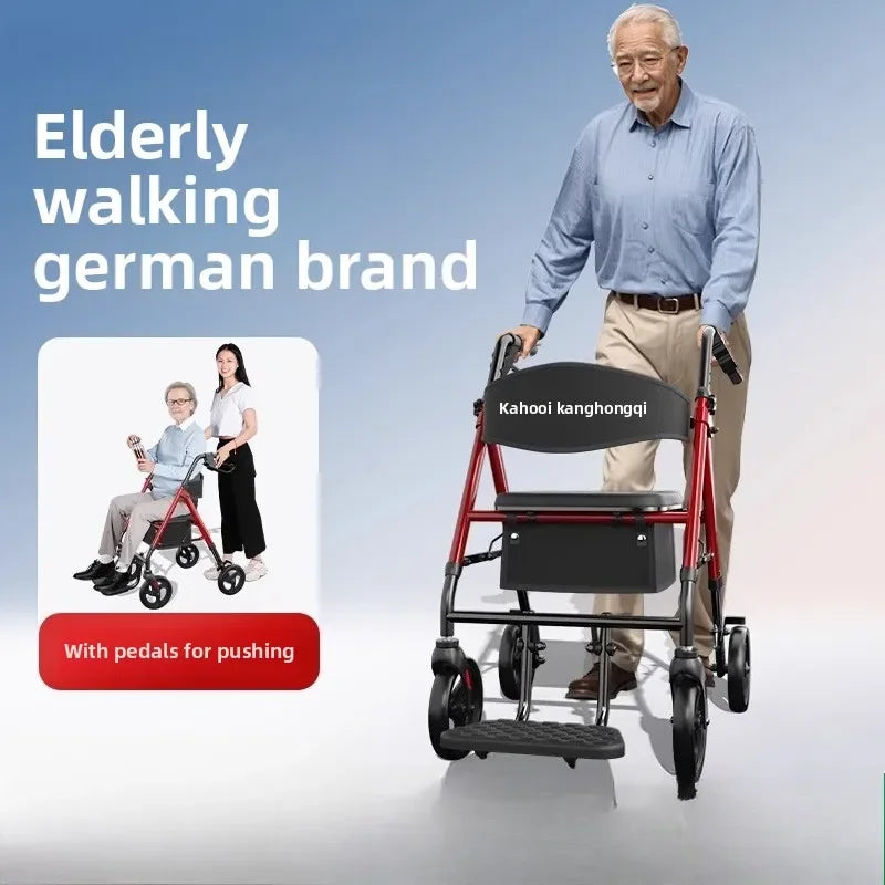 Elderly walker multifunctional assisted walking elderly dedicated walking aid hand push scooter