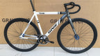 Fixed Gear Bike GRAY TEAM Fixie Bicycle Aluminum Alloy Material Frame With 40mm Rim Height Wheels