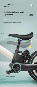 Children's Bicycle Unisex Kids Baby Dual-purpose Bike 2-3 Years Old 5-in-1 Riding Balance Bike Foldable