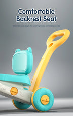 Versatile 5-in-1 Design Baby Walker Portable Toddler Trolley with Toys  6-12 Months Sit-to-Stand Learning Walker