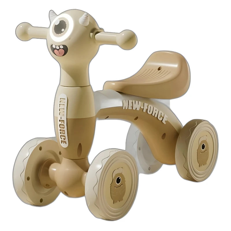 Baby Cartoon Glider Bike Toddler Balance Training 4 Wheels Scooter Outdoor Ride on Toys Baby Walker Gifts for Children Aged 1-3
