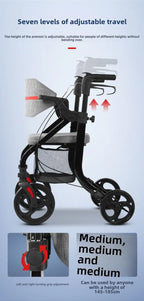 Wheelchair walker special assisted walking for the elderly, rehabilitation walking car, elderly people can push or sit