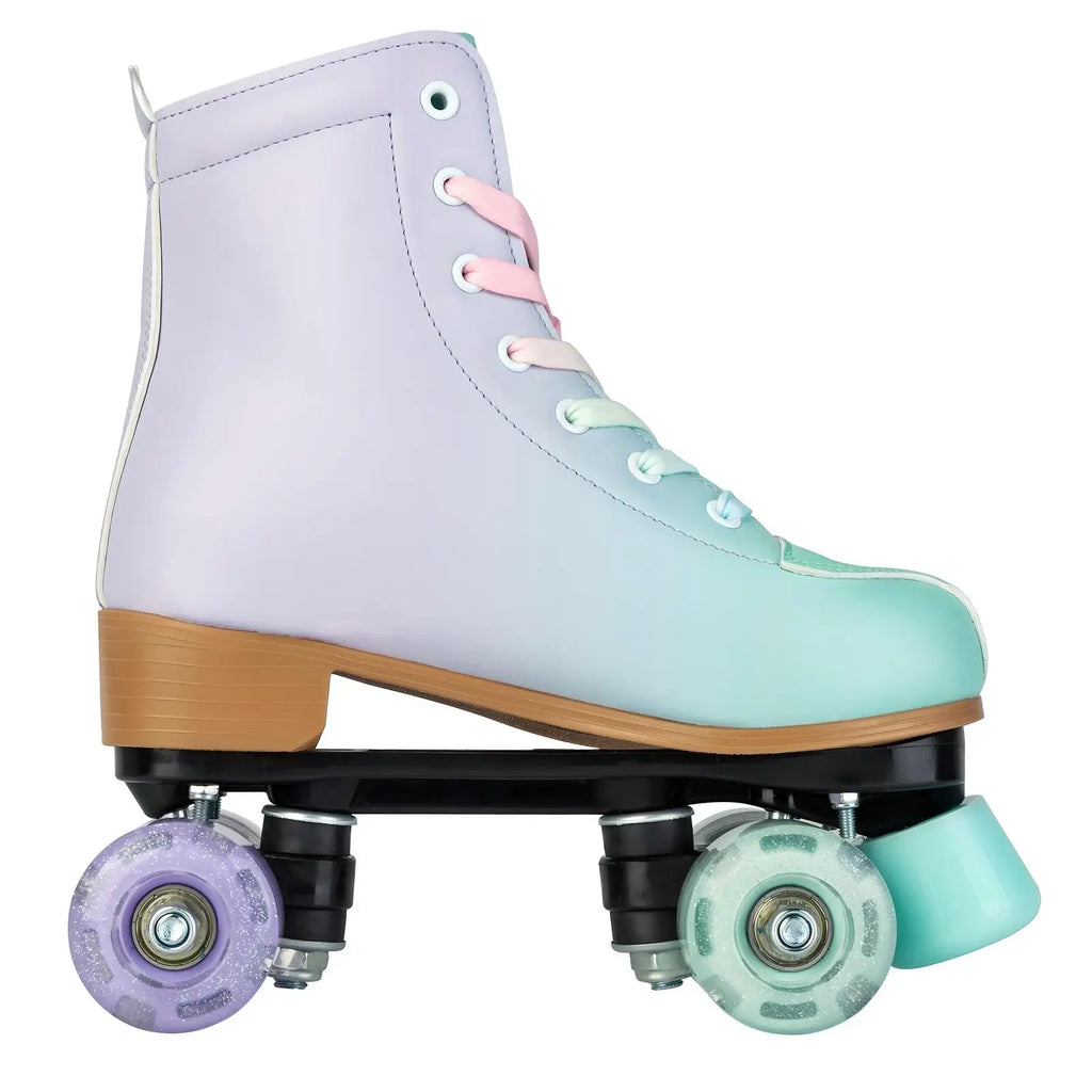 size 32 -41 Leather Double Row Roller Skates Inline Skate Shoes 4 Wheels Sneakers Women Men Adults Outdoor Sports Ice Skating